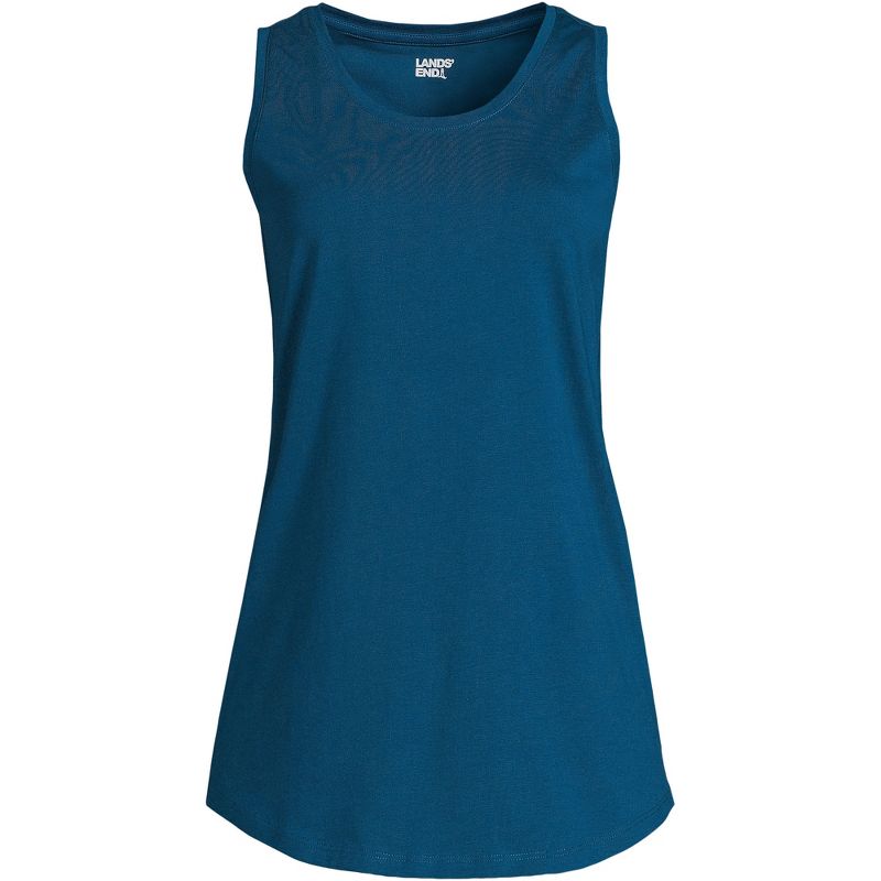 Lands' End Women's Tall Supima Cotton Tunic Tank Top, 3 of 4
