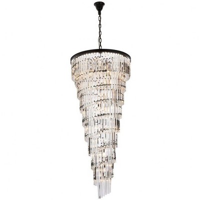 Elegant Lighting Sydney 35 - Light Chandelier in  Matte Black
