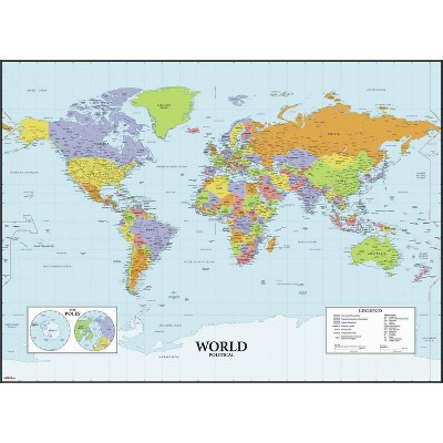 Dry Erase Map Of The World Peel and Stick Giant Wall Decal - RoomMates: Vinyl Self-Adhesive Modern Decor, 4 of 6