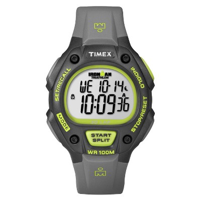 Men's Timex Ironman Classic 30 Lap Digital Watch - Gray/Lime T5K692JT