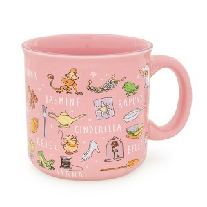 Silver Buffalo Disney Princess Icons Ceramic Camper Mug | Holds 20 Ounces - 1 of 4