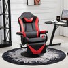 Blackarc Gaming Chair Outfitted With Footrest, Headrest, Lumbar Support  Massage Pillow, Reclining Seat/arms In Black & Orange : Target