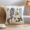REGALWOVEN Boho Decorative  Covers Embroidery Flowers Square Throw Pillow 18 x 18 Inch 2 Packs - 2 of 4