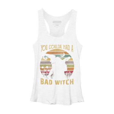 Women's Design By Humans Halloween Funny You Coulda Had Bad Witch By Ering Racerback Tank Top