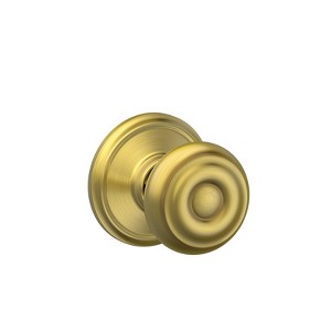 Schlage Georgian Satin Brass Passage Door Knob Right or Left Handed - 1 of 1