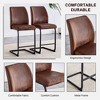NicBex Set of 2 Dining Chair Modern Upholstered Kitchen Armless Chair with Cushion Seats and Metal Legs for Dining Room - 4 of 4