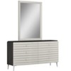 Whiteline Modern Living Pino Rectangular Mirror in High Gloss Light Grey - 4 of 4