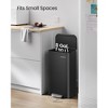 8-Gallon Stainless Steel Trash Can with Soft-Close Lid, Non-Slip Pedal & Inner Bucket, 30L Kitchen Waste Bin - 2 of 4