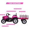 12V 25W Kids Powered Electric Tractor, Toddler Ride On Car w/Remote Control, LED Headlights, Gear Shift, MP3 Player USB Port for Kids 3-6 Years - 4 of 4