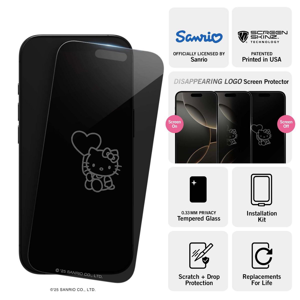 Screen Skinz Hello Kitty Balloon iPhone Privacy Screen Protector - thumbnail 3