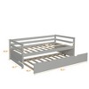 NicBex Twin Sized Daybed with Trundle Wooden Daybed Frame Contemporary Multi-Functional Day bed for Bedrooms and Living Rooms - 2 of 4