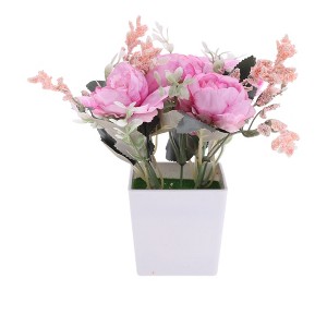 Unique Bargains Artificial Plants Mini Flower Plastic 2.95"x2.95"x7.87" 1 Pcs - 1 of 4