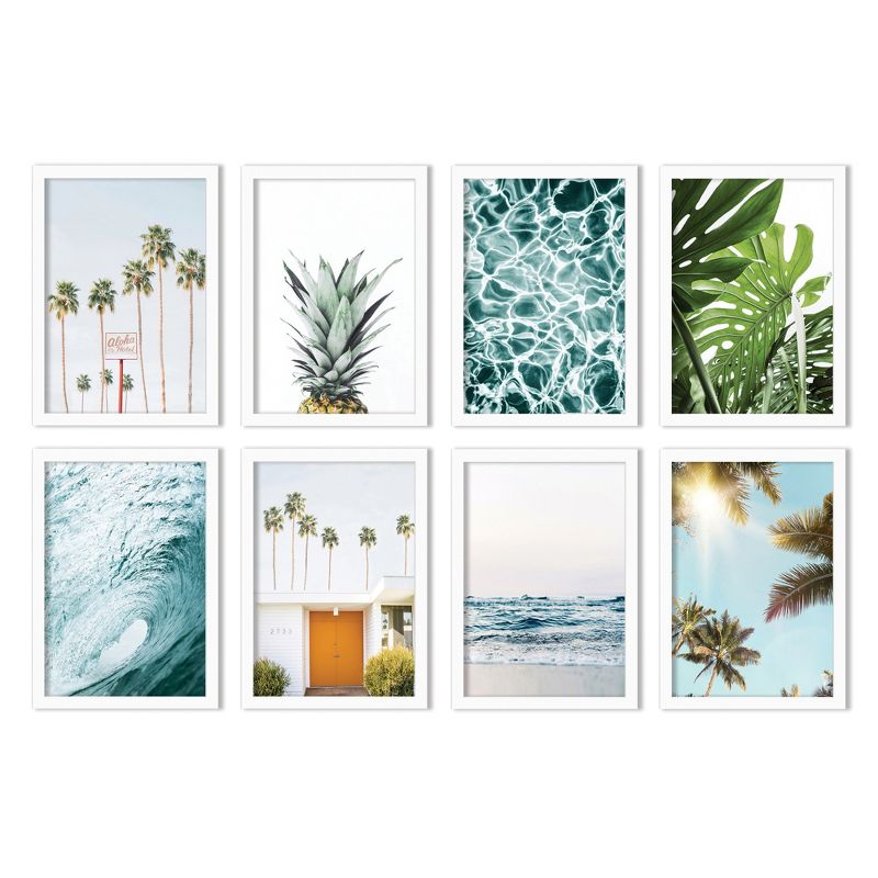 With You In Malibu by Sisi and Seb - coastal 8 Piece Black Framed Art Set - Americanflat, 1 of 13