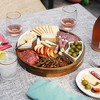 Twine Rotating Wood Serving Board - Round Charcuterie Board - Lazy Susan Wooden Cheese Board Set with Ceramic Dishes - Set of 1 - 3 of 4