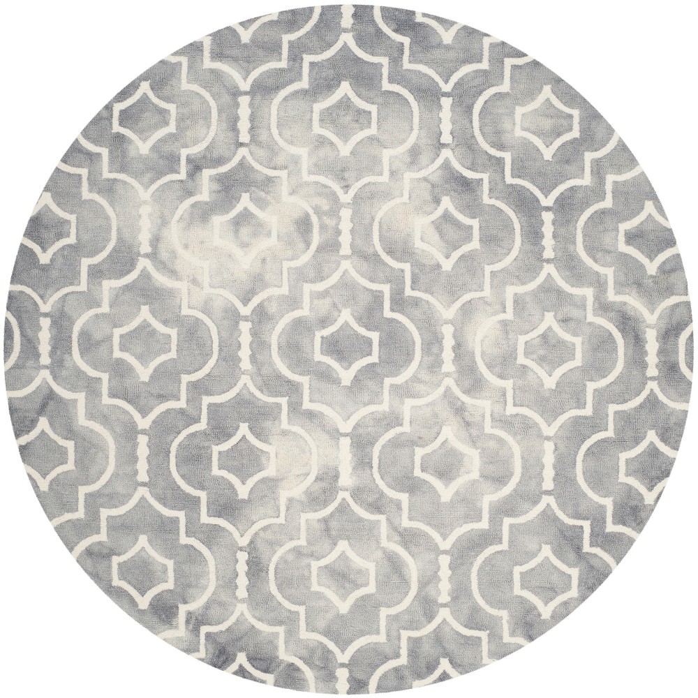 7'x7' Round Alyson Accent Area Rug Gray/Ivory Round - Safavieh