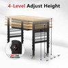Huxxion 60" Adjustable Work Bench, Heavy Duty Rubber Wood Work Table with Power Outlet and 4 Wheels for Garage, Workshop, Office, Home - 2 of 4