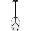 Progress Lighting Latham 1-Light Pendant, Matte Black, White Art Glass - 3 of 3