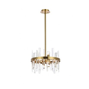 Elegant Lighting Serena 8 - Light Pendant in  Satin Gold - 1 of 4