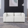 Modular Sofa Couch with Grayish Beige Chenille Fabric, U Shaped Sectional Sofa with Movable Ottoman, Modern Modular Sofa for Living or Apartment-Koiai - 2 of 4