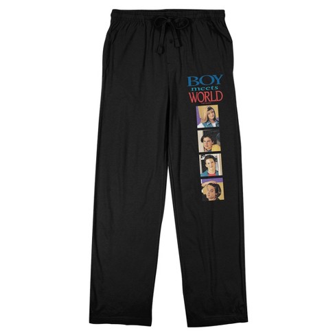 Boy Meets World Main Cast Photo Art Men s Black Sleep Pajama Pants