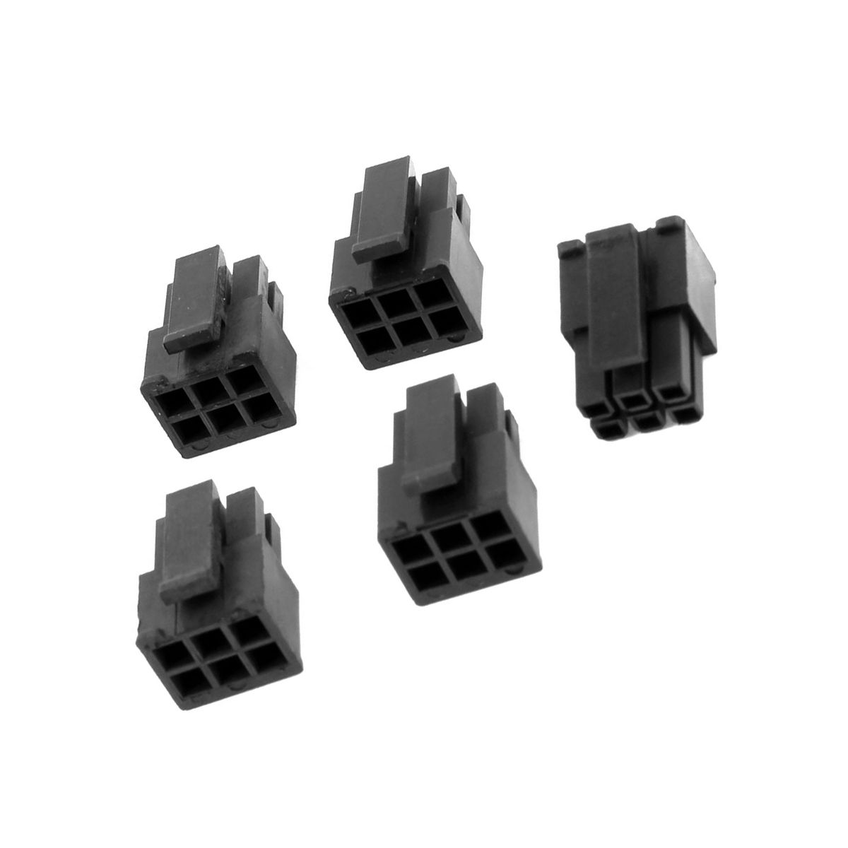 Unique Bargains Plastic Black ATX Connector 5 Pcs - thumbnail 3