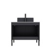 KIGFTSOD 30" Bathroom Vanity with Sink, Freestanding Bathroom Storage Cabinet with 2 Doors, Black Color - 3 of 4