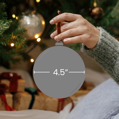 Pink Floral Applique Glass Ball Christmas Ornament with Gold Glitter