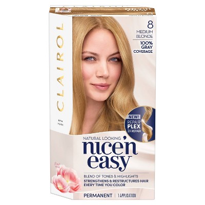 Clairol Nice'n Easy Permanent Hair Color - 8 Medium Blonnde - 1 kit