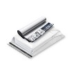 PSBM Expansion Poly Mailers, 11x13 Inch, 100 Pack, Expandable Gusseted Shipping Envelope For Bulky Items Like Books & Clothing, Self Seal, White/Grey - 4 of 4