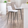 Zuo Tangiers Barstool (Set of 2) White - 2 of 4