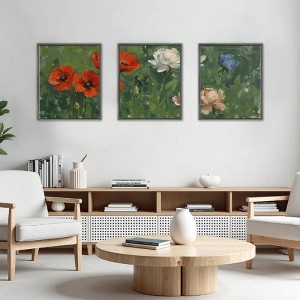 Floral Canvas Wall Art with Strong Artistic and Visual Aesthetics,3 - Pieces - 1 of 4