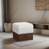Meridian Furniture,Havre Velour Fur Fabric Ottoman/Stool - 2 of 4