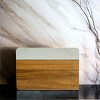 Slickblue Acacia Wood & White/Black Marble Serving Board, 11.75” x 8” - Versatile for Serving & Displaying - 4 of 4