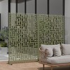 SpassWay 72"H 47"W Outdoor Metal Garden Trellis Privacy Screen Lattice Panel Indoor Room Divider - 3 of 4