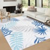 Modern Throw Rugs Botanical Area Rug Machine Washable Rug Stain Resistant Easy Cleaning Area Rug Low Pile Floor Cover Folding Carpet For Home Decor - 3 of 4