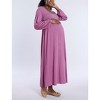 Women's Long Sleeve Empire Waist Maxi Dress | Motherhood Maternity - 3 of 4