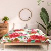 Ninola Design Poinsettia holiday flowers Comforter + Pillow Sham(s) - Deny Designs - 3 of 3