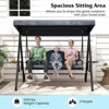 Tangkula 3-Seat Patio Swing Chair w/ Adjustable Canopy Thickened Cushions Pillow Outdooor - 2 of 4