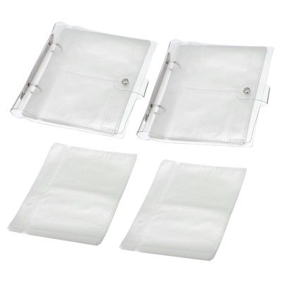 Unique Bargains PU Material Loose-Leaf Waterproof Double-Sided Refillable Photo Album 2 Pcs