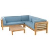 Maggift Patio Seating Sets Outdoor, Featuring Unique Design, Ideal for Chats, Perfect for Gardens, Living Spaces, Blue, 88.5"*88.5"*26.5" - 2 of 4