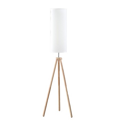 58.5" Lauren Modern Natural Tripod Floor Lamp for Living Room Bedroom Office House Home