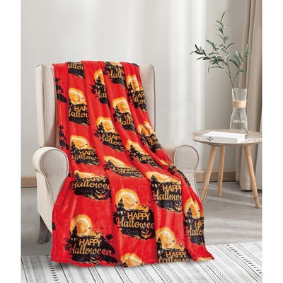 Super Spooky and Comfy Microplush Halloween Throws (50" x 60")
