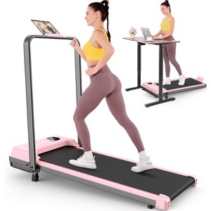 KRISRATE Walking Pad Treadmill with 12% Incline & Handle Bar & Shock Absorption, 3.5HP Foldable Treadmills for Home, Under Desk Compact Walking Pad - 1 of 4