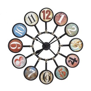 Yosemite Home Decor Coastal Metal Bubble Wall Clock in Multi-Color - 1 of 4