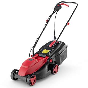 Costway Electric Corded Lawn Mower 10/12-AMP 13/14-Inch Walk-Behind Lawnmower with Collection Box