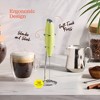 Handheld Milk Frother, Mini Foamer, Battery Operated Stainless Steel Drink Mixer for Coffee, Lattes, Cappuccino, Matcha, Chocolate - 3 of 4
