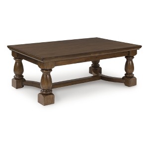 Signature Design by Ashley Korestone Coffee Table, Dark Brown, Contemporary Living Room Center Table - 1 of 4
