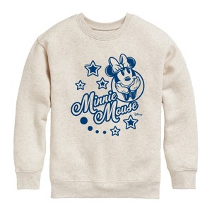 Boys' - Disney - Minnie Mouse Stars Graphic Long Sleeve Fleece Sweatshirt - 1 of 4
