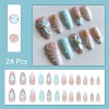 LOVELAY CREATIONS Blue Medium Almond Summer Press-On Nails with Starfish Beads - 3 of 3