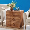 ORRD 3-Drawer Nightstand, Natural Wood Bedside Table with Storage, Modern End Table for Bedroom - 2 of 4